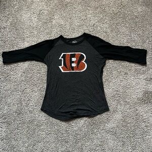 Majestic Black and Orange Kids Raglan Tee
